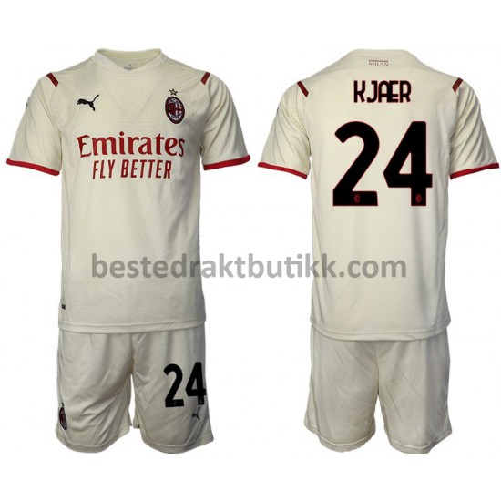 Fotballdrakter AC Milan Simon Kjaer 24 Bortedraktsett 2021-2022 til Barn