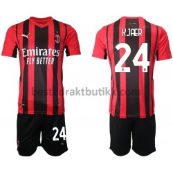 Fotballdrakter AC Milan Simon Kjaer 24 Hjemmedraktsett 2021-2022 til Barn