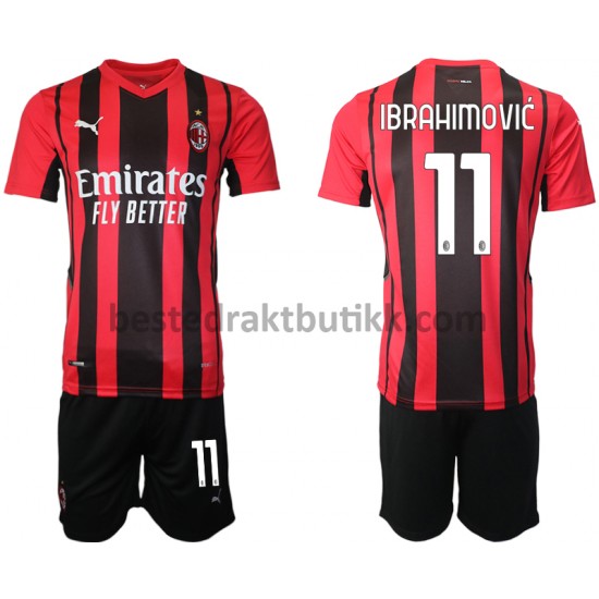 Fotballdrakter AC Milan Zlatan Ibrahimovic 11 Hjemmedraktsett 2021-2022 til Barn