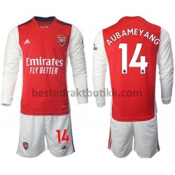Fotballdrakter Arsenal Aubameyang 14 Hjemmedraktsett 2021-2022 Langermet til Barn