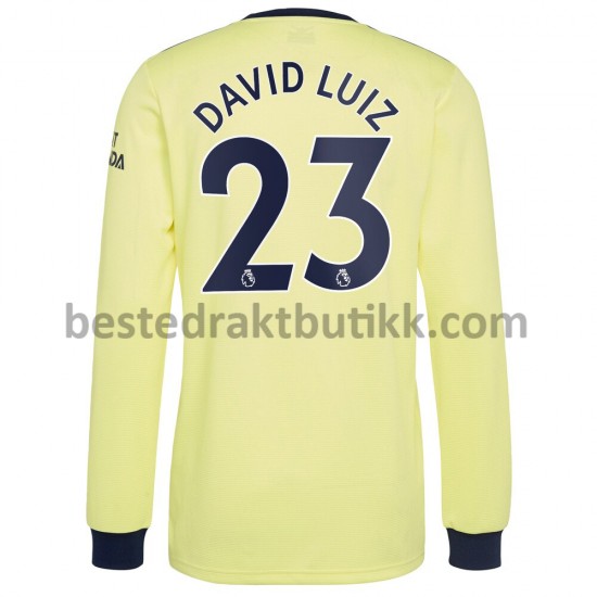 Fotballdrakter Arsenal David Luiz 23 Bortedraktsett 2021-2022 Langermet til Herre