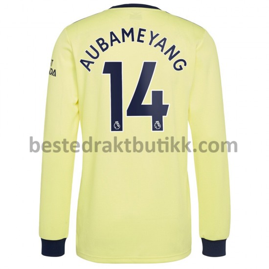 Fotballdrakter Arsenal Pierre-Emerick Aubameyang 14 Bortedraktsett 2021-2022 Langermet til Herre