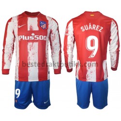 Fotballdrakter Atlético Madrid Suarez 9 Hjemmedraktsett 2021-2022 Langermet til Barn