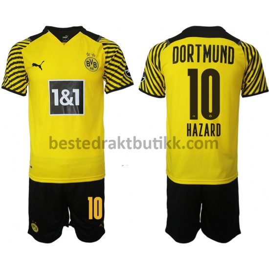 Fotballdrakter BVB Borussia Dortmund Thorgan Hazard 10 Hjemmedraktsett 2021-2022 til Barn