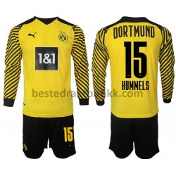 Fotballdrakter Borussia Dortmund Hummels 15 Hjemmedraktsett 2021-2022 Langermet til Barn