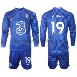 Fotballdrakter Chelsea Mount 19 Hjemmedraktsett 2021-2022 Langermet til Barn