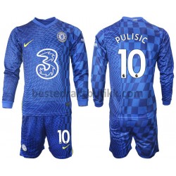 Fotballdrakter Chelsea Pulisic 10 Hjemmedraktsett 2021-2022 Langermet til Barn