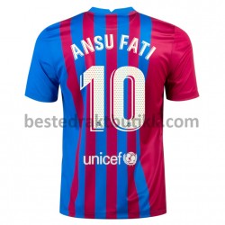 Fotballdrakter FC Barcelona Ansu Fati 10 Hjemmedraktsett 2021-2022 til Herre