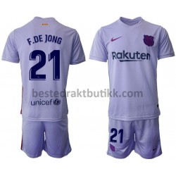 Fotballdrakter FC Barcelona Frenkie de Jong 21 Bortedraktsett 2021-2022 til Barn