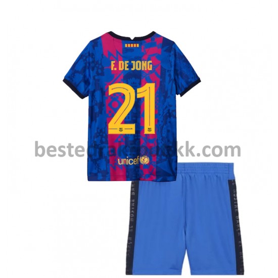 Fotballdrakter FC Barcelona Frenkie de Jong 21 Tredjedraktsett 2021-2022 til Barn