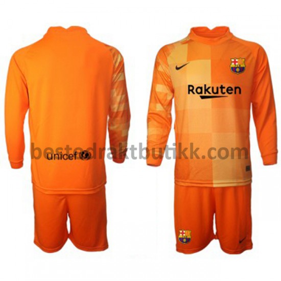 Fotballdrakter FC Barcelona Keeper Hjemmedraktsett 2021-2022 Langermet til Barn