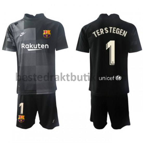 Fotballdrakter FC Barcelona Keeper Ter Stegen 1 Bortedraktsett 2021-2022 til Barn