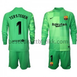 Fotballdrakter FC Barcelona Keeper Ter Stegen 1 Tredjedraktsett 2021-2022 Langermet til Barn