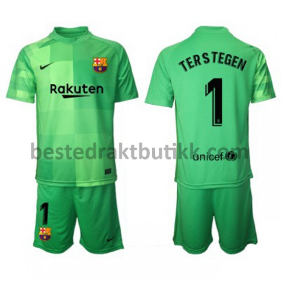 Fotballdrakter FC Barcelona Keeper Ter Stegen 1 Tredjedraktsett 2021-2022 til Barn