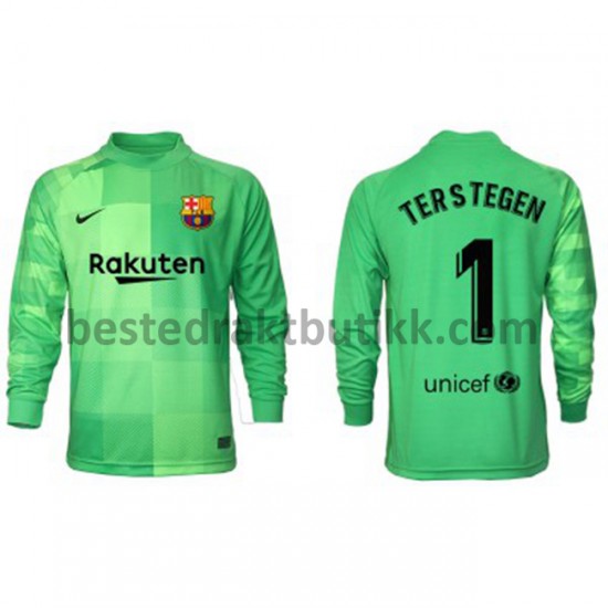 Fotballdrakter FC Barcelona Keeper Ter Stegen 1 Tredjedraktsett 2021-2022 Langermet til Herre