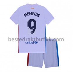 Fotballdrakter FC Barcelona Memphis Depay 9 Bortedraktsett 2021-2022 til Barn