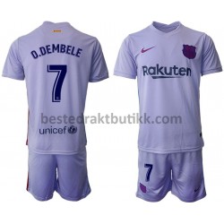 Fotballdrakter FC Barcelona O.Dembele 7 Bortedraktsett 2021-2022 Langermet til Barn