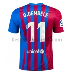 Fotballdrakter FC Barcelona Ousmane Dembele 11 Hjemmedraktsett 2021-2022 til Herre