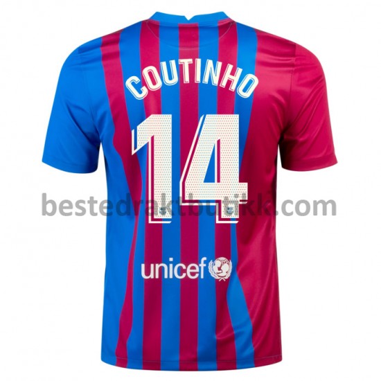 Fotballdrakter FC Barcelona Philippe Coutinho 14 Hjemmedraktsett 2021-2022 til Herre