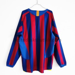 Fotballdrakter FC Barcelona Retro Hjemmedraktsett 2005-2006 Langermet til Herre