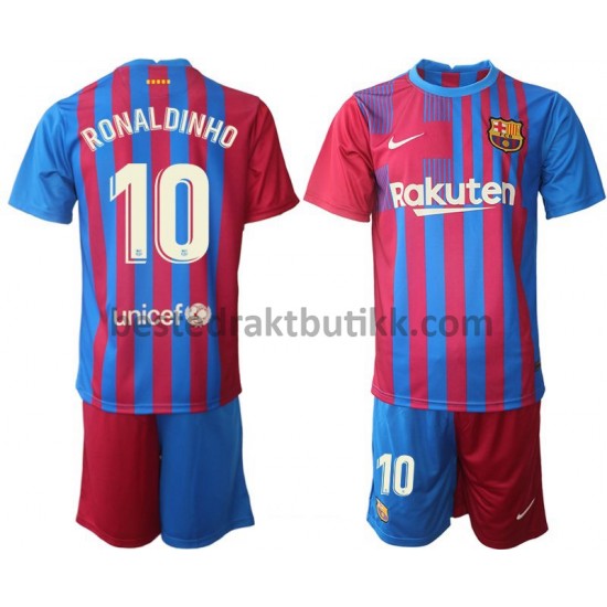 Fotballdrakter FC Barcelona Ronaldinho 10 Hjemmedraktsett 2021-2022 til Barn