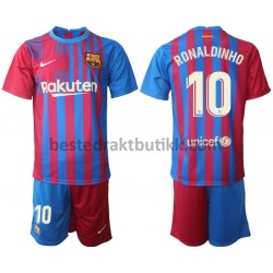 Fotballdrakter FC Barcelona Ronaldinho 10 Hjemmedraktsett 2021-2022 til Barn