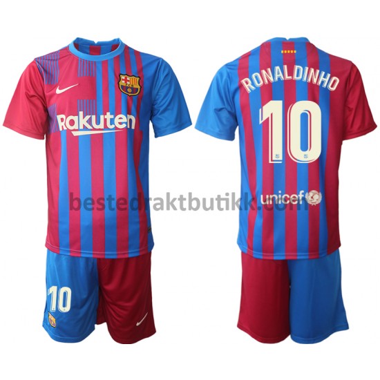 Fotballdrakter FC Barcelona Ronaldinho 10 Hjemmedraktsett 2021-2022 til Barn