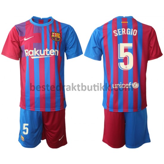 Fotballdrakter FC Barcelona Sergio Busquets 5 Hjemmedraktsett 2021-2022 til Barn