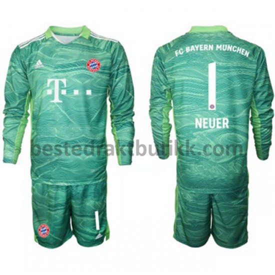 Fotballdrakter FC Bayern München Keeper Manuel Neuer 1 Tredjedraktsett 2021-2022 Langermet til Barn