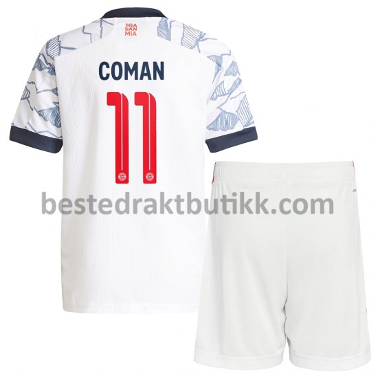 Fotballdrakter FC Bayern München Kingsley Coman 11 Tredjedraktsett 2021-2022 til Barn