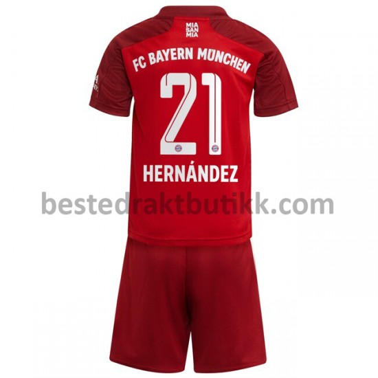 Fotballdrakter FC Bayern München Lucas Hernandez 21 Hjemmedraktsett 2021-2022 til Barn