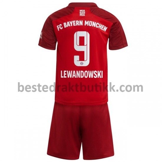 Fotballdrakter FC Bayern München Robert Lewandowski 9 Hjemmedraktsett 2021-2022 til Barn
