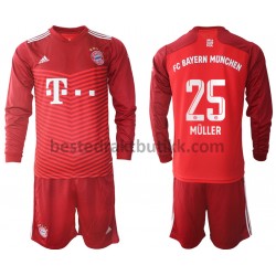 Fotballdrakter FC Bayern München Thomas Muller 25 Hjemmedraktsett 2021-2022 Langermet til Barn