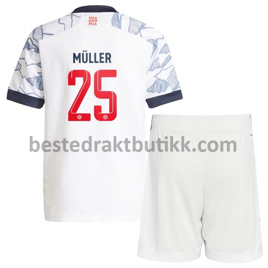 Fotballdrakter FC Bayern München Thomas Muller 25 Tredjedraktsett 2021-2022 til Barn