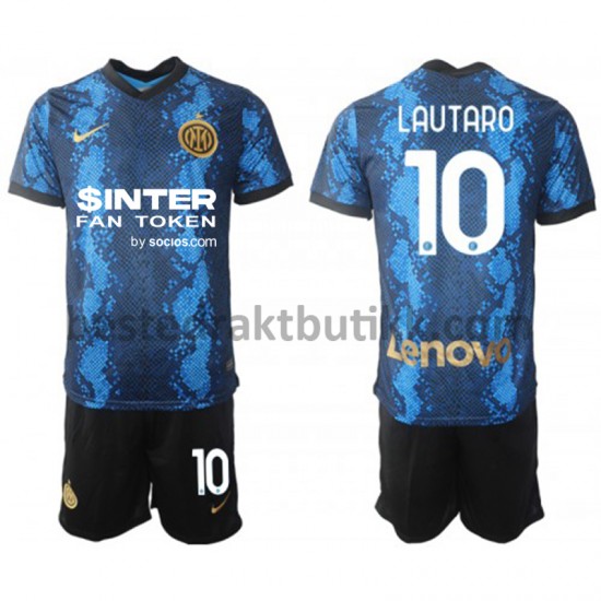 Fotballdrakter Inter Milan Lautaro Martinez 10 Hjemmedraktsett 2021-2022 til Barn