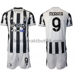 Fotballdrakter Juventus Alvaro Morata 9 Hjemmedraktsett 2021-2022 til Barn