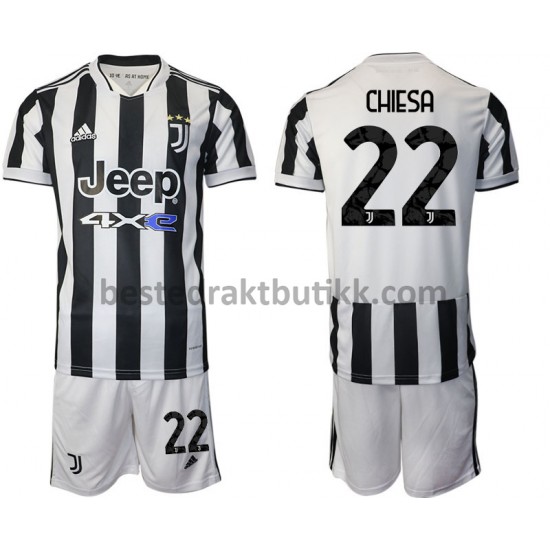 Fotballdrakter Juventus Federico Chiesa 22 Hjemmedraktsett 2021-2022 til Barn
