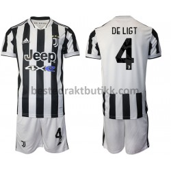 Fotballdrakter Juventus Matthijs de Ligt 4 Hjemmedraktsett 2021-2022 til Barn