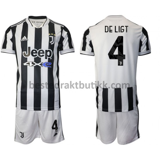 Fotballdrakter Juventus Matthijs de Ligt 4 Hjemmedraktsett 2021-2022 til Barn
