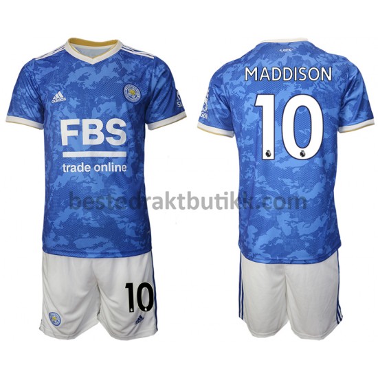 Fotballdrakter Leicester City James Maddison 10 Hjemmedraktsett 2021-2022 til Barn
