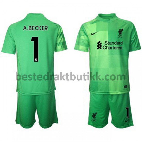 Fotballdrakter Liverpool Keeper Alisson Becker 1 Hjemmedraktsett 2021-2022 til Barn