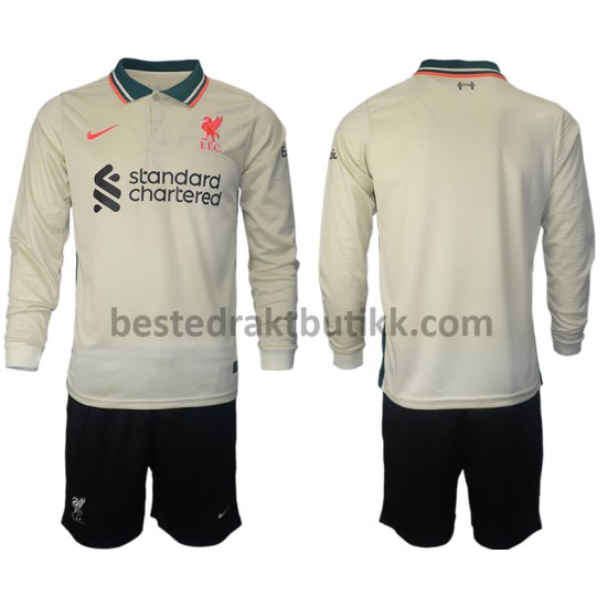 Fotballdrakter Liverpool Bortedraktsett 2021-2022 Langermet til Barn