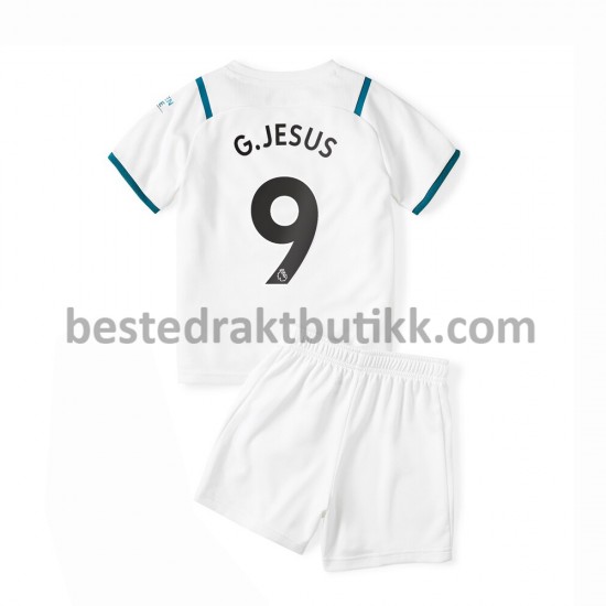 Fotballdrakter Manchester City Gabriel Jesus 9 Bortedraktsett 2021-2022 til Barn