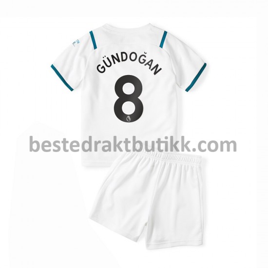 Fotballdrakter Manchester City Ilkay Gundogan 8 Bortedraktsett 2021-2022 til Barn