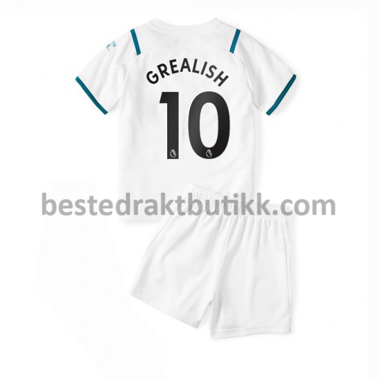 Fotballdrakter Manchester City Jack Grealish 10 Bortedraktsett 2021-2022 til Barn