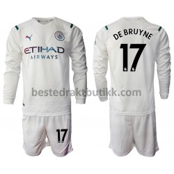 Fotballdrakter Manchester City Kevin De Bruyne 17 Bortedraktsett 2021-2022 Langermet til Barn