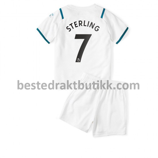 Fotballdrakter Manchester City Raheem Sterling 7 Bortedraktsett 2021-2022 til Barn