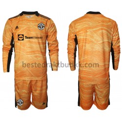 Fotballdrakter Manchester United Keeper Hjemmedraktsett 2021-2022 Langermet til Barn
