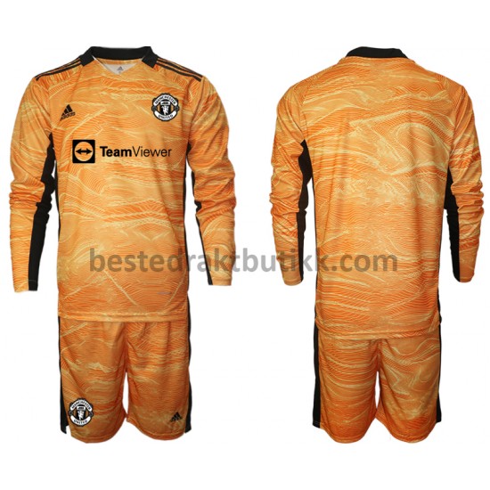 Fotballdrakter Manchester United Keeper Hjemmedraktsett 2021-2022 Langermet til Barn