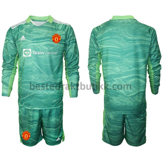 Fotballdrakter Manchester United Keeper Tredjedraktsett 2021-2022 Langermet til Barn